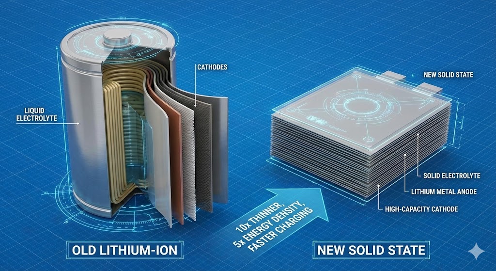 solid state vs lithium battery diagram